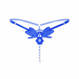 Sexy Lady Embroidery G-string V-string Panties Adjustable Size