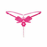 Sexy Lady Embroidery G-string V-string Panties Adjustable Size