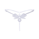 Sexy Lady Embroidery G-string V-string Panties Adjustable Size