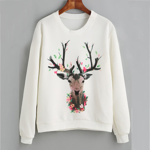 Women Girl Plus Size Sweatshirt Long Sleeve Crop Jumper Suede Pullover Tops