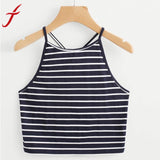 Fashion Striped Camis 2017 Summer Women Fashion Sexy Short Cropped