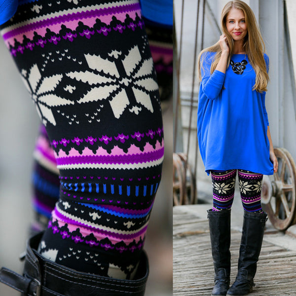 Casual Women Lady Skinny Print Stretchy Jegging Pants Slim Leggings