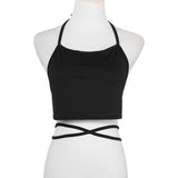 Women Sleeveless Backless Vest Halter Tank Tops Blouse T-Shirt